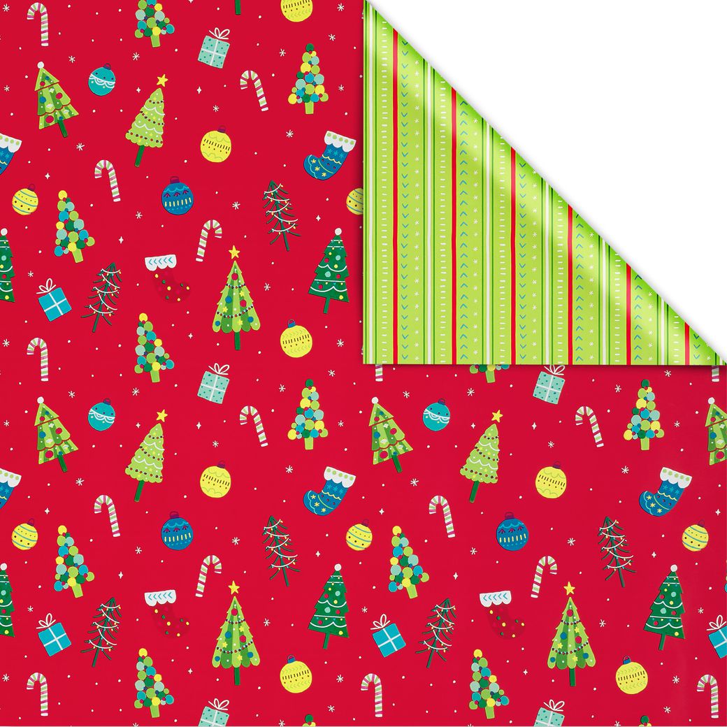 Mickey Mouse And Christmas Decorations Disney Holiday Wrapping Paper