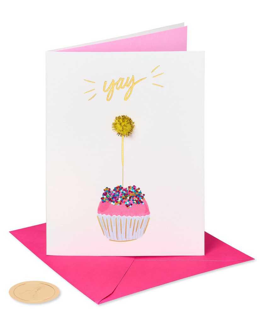 Sparkler Cupcake Birthday Greeting Card For Friend Papyrus