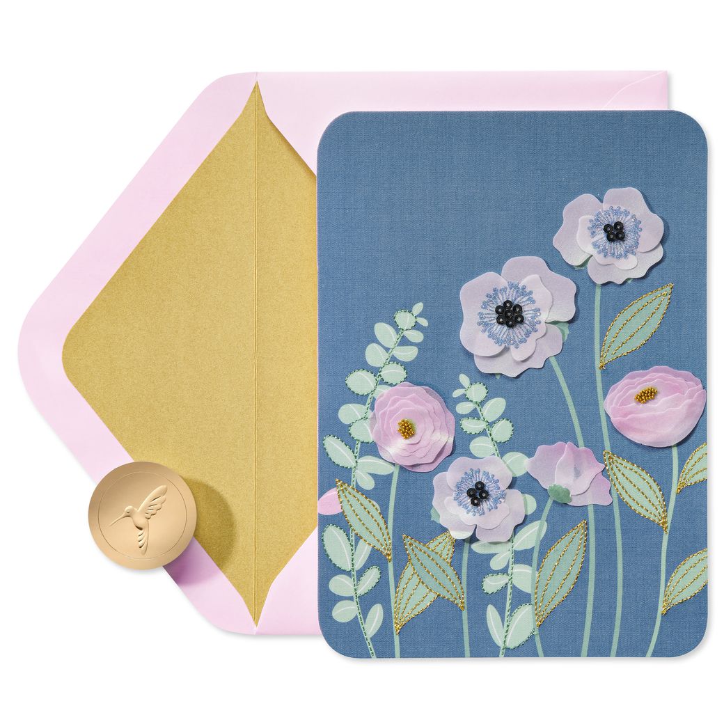 Poppy Flowers Blank Greeting Card Image 1