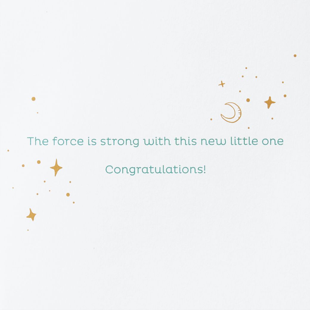 The Force is Strong Star Wars Baby Shower Greeting Card