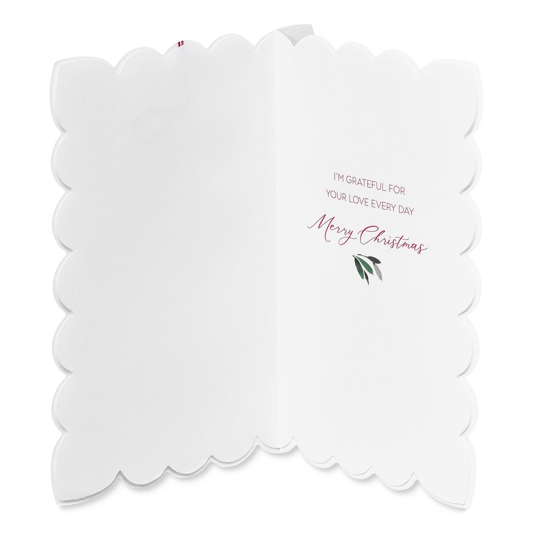 Grateful For Your Love Romantic Christmas Greeting Card