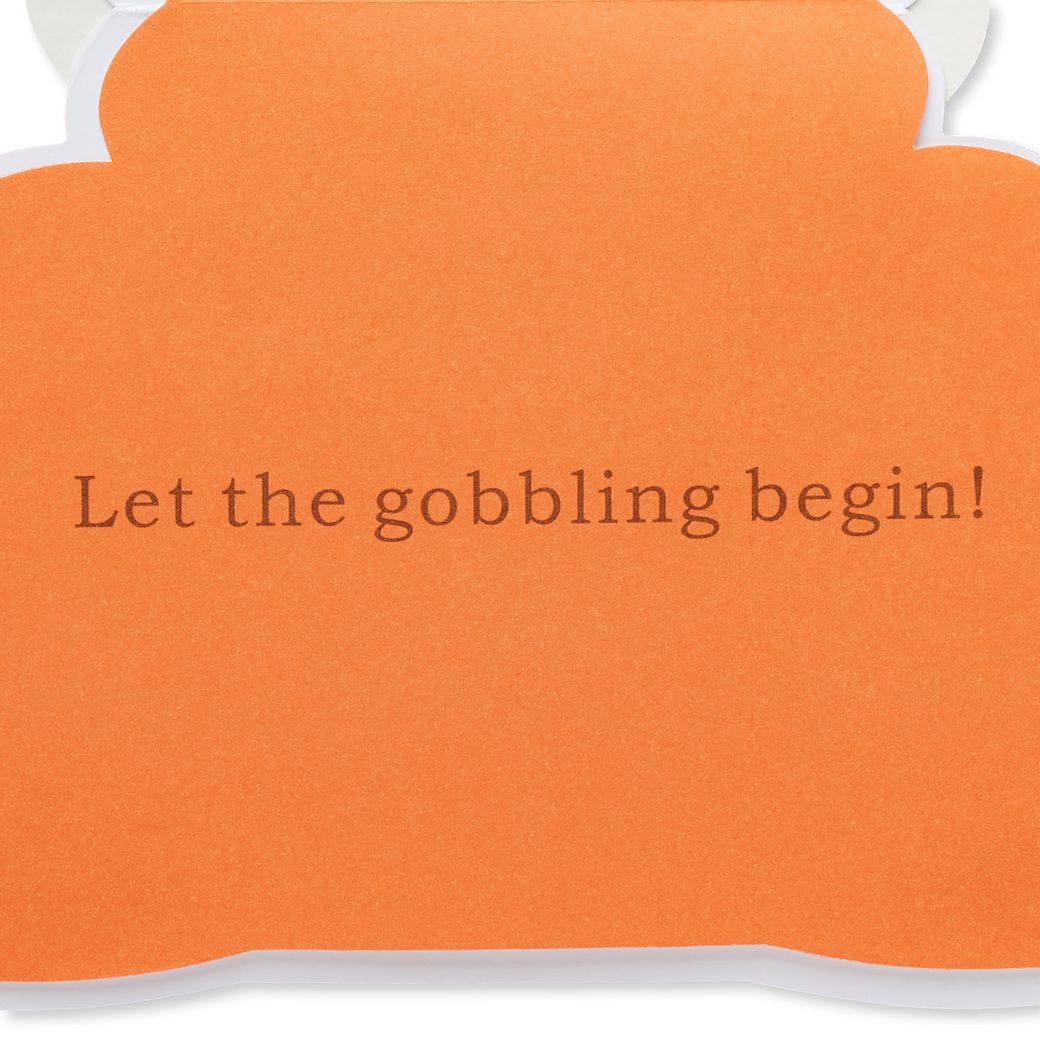 Let the Gobbling Begin Thanksgiving Greeting Card for Kids Image 3