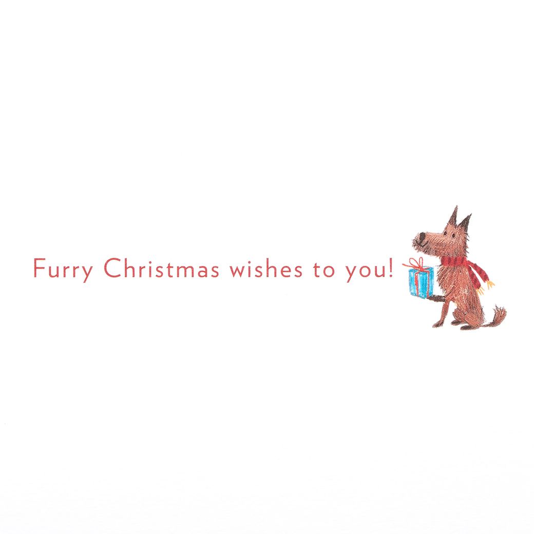 Furry Christmas to You Dog Christmas Greeting Card Image 3