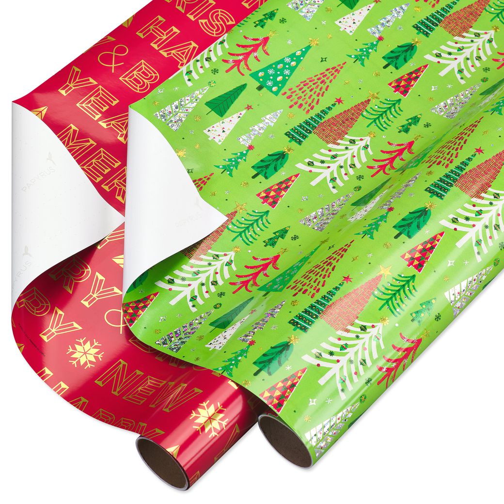 Holiday Sparkle Holiday Wrapping Paper Bundle, 2 Rolls Image 1