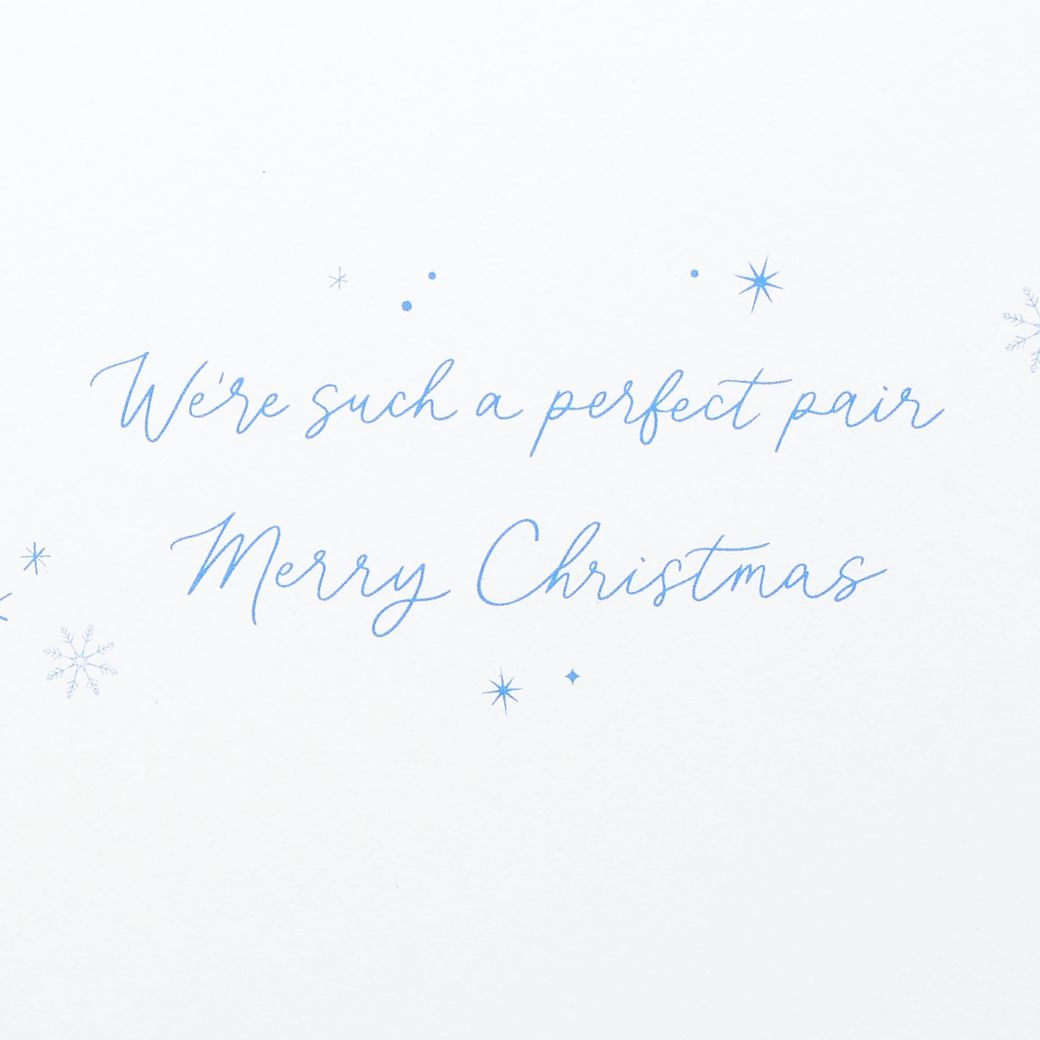Perfect Pair Romantic Christmas Greeting Card Image 3