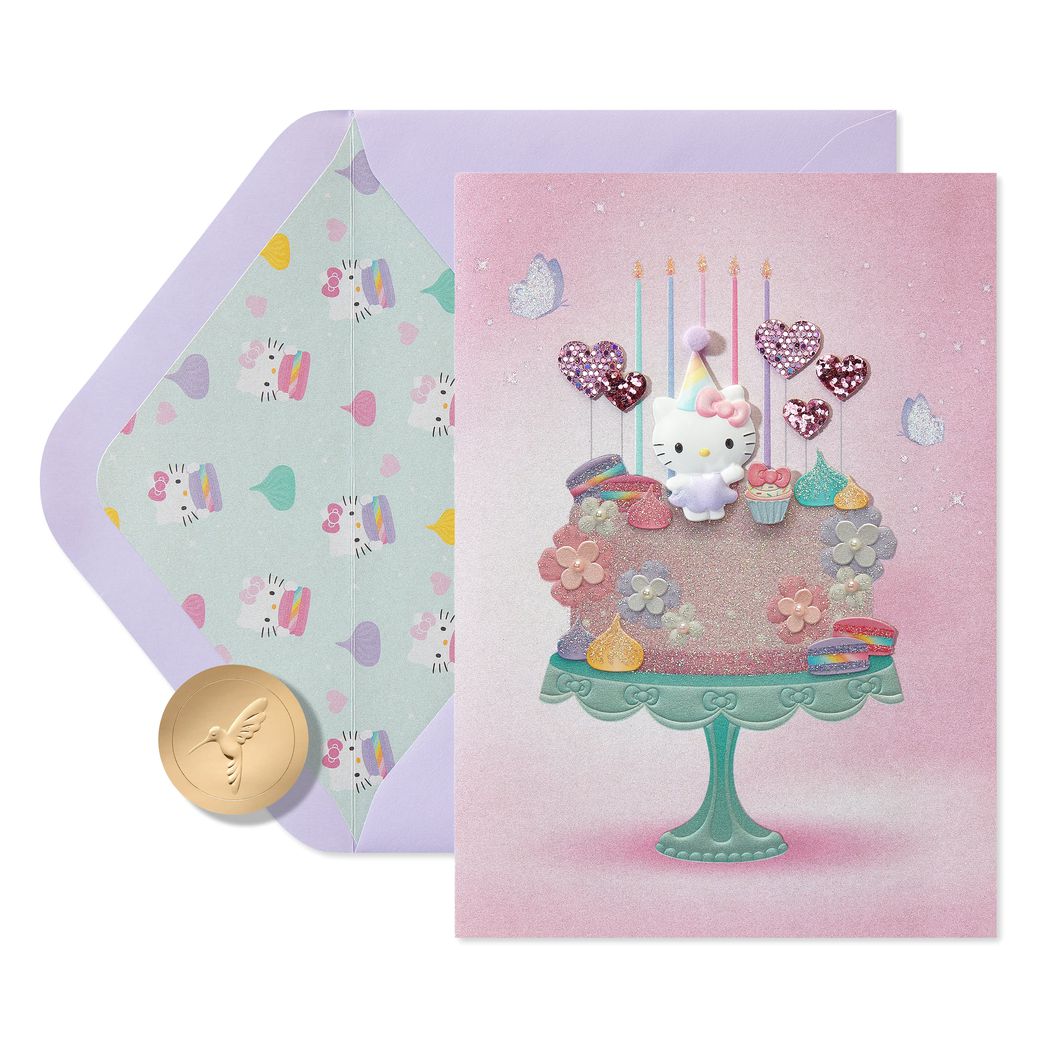 Sweet & Wonderful Hello Kitty Birthday Greeting Card