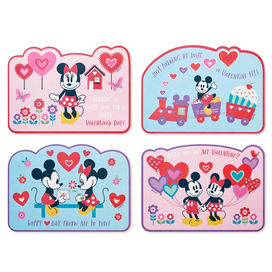 Mickey and Minnie Blank Valentines Day Cards and Stickers, 20-Count Image 1