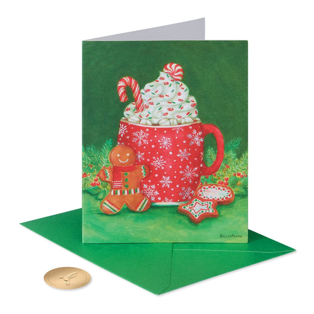 Warmest Wishes  Christmas Boxed Cards with Envelopes - Designed by Bella Pilar, 20-Count