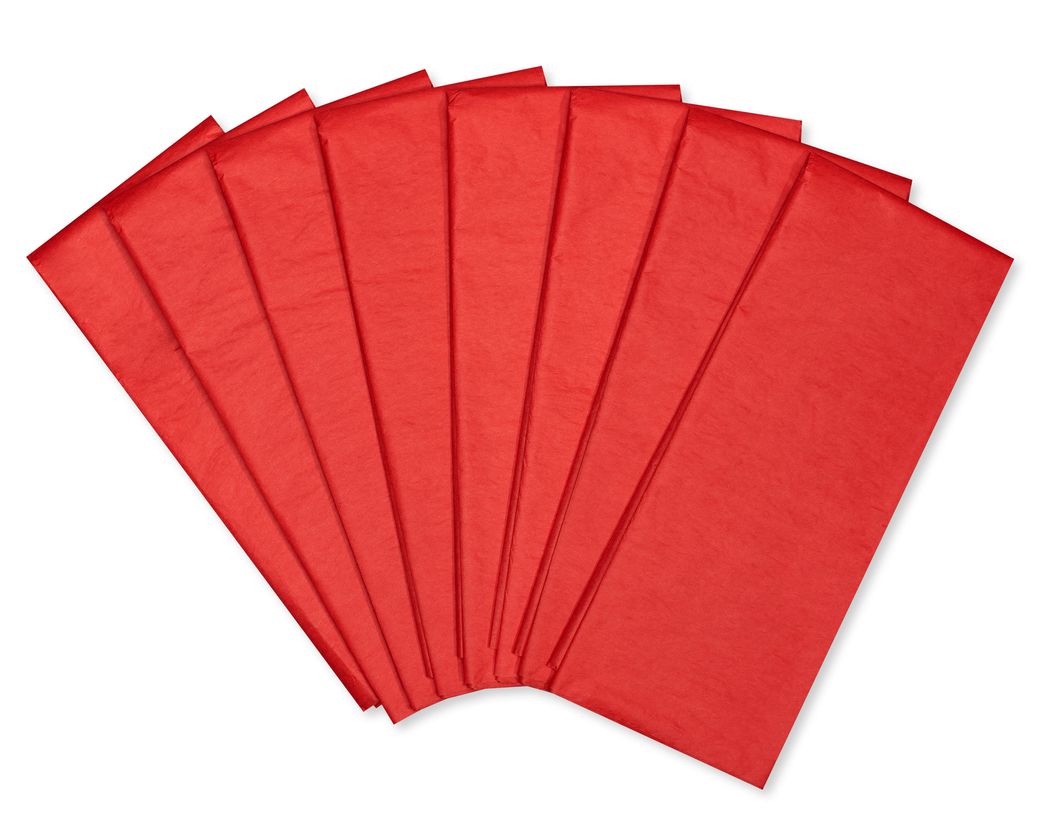 Scarlet Tissue Paper, 8 Sheets Image 1