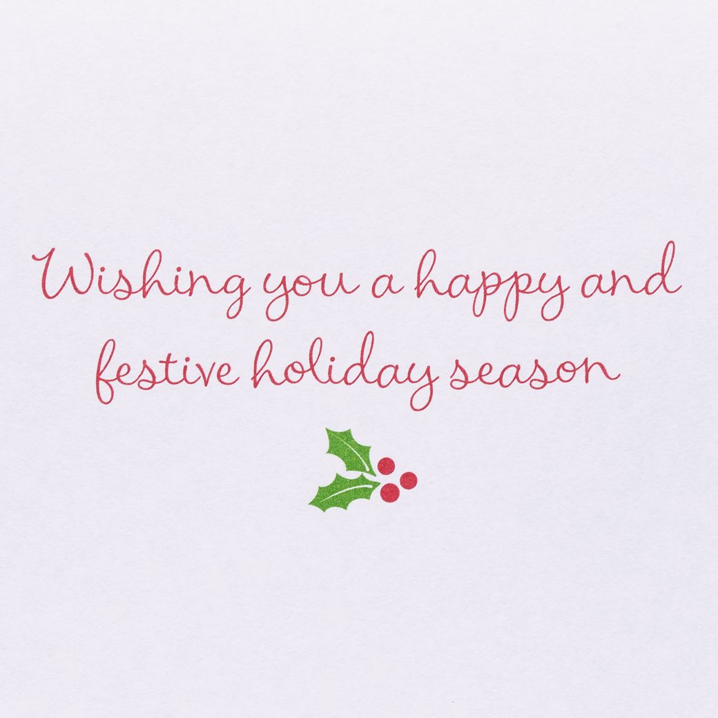 Wishing You a Happy and Festive Holiday Season Christmas Greeting Card