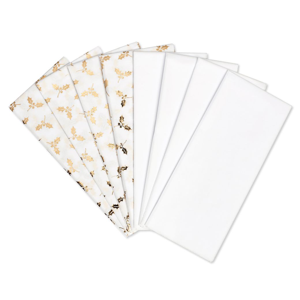 Holly Holiday Tissue Paper, 8 Sheets Image 1