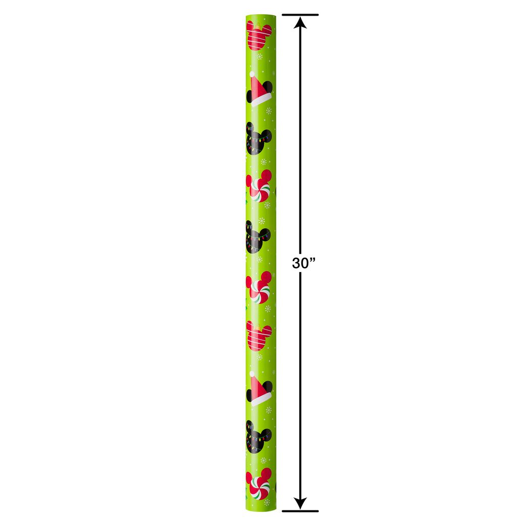 Mickey Mouse And Christmas Decorations Disney Holiday Wrapping Paper Rolls,  2 Rolls - Papyrus