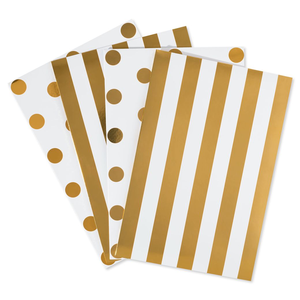 White and Gold Holiday Gift Boxes, 4 Boxes Image 2