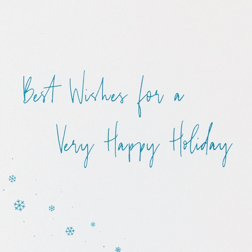 Best Wishes Christmas Boxed Cards with Envelopes, 8-Count