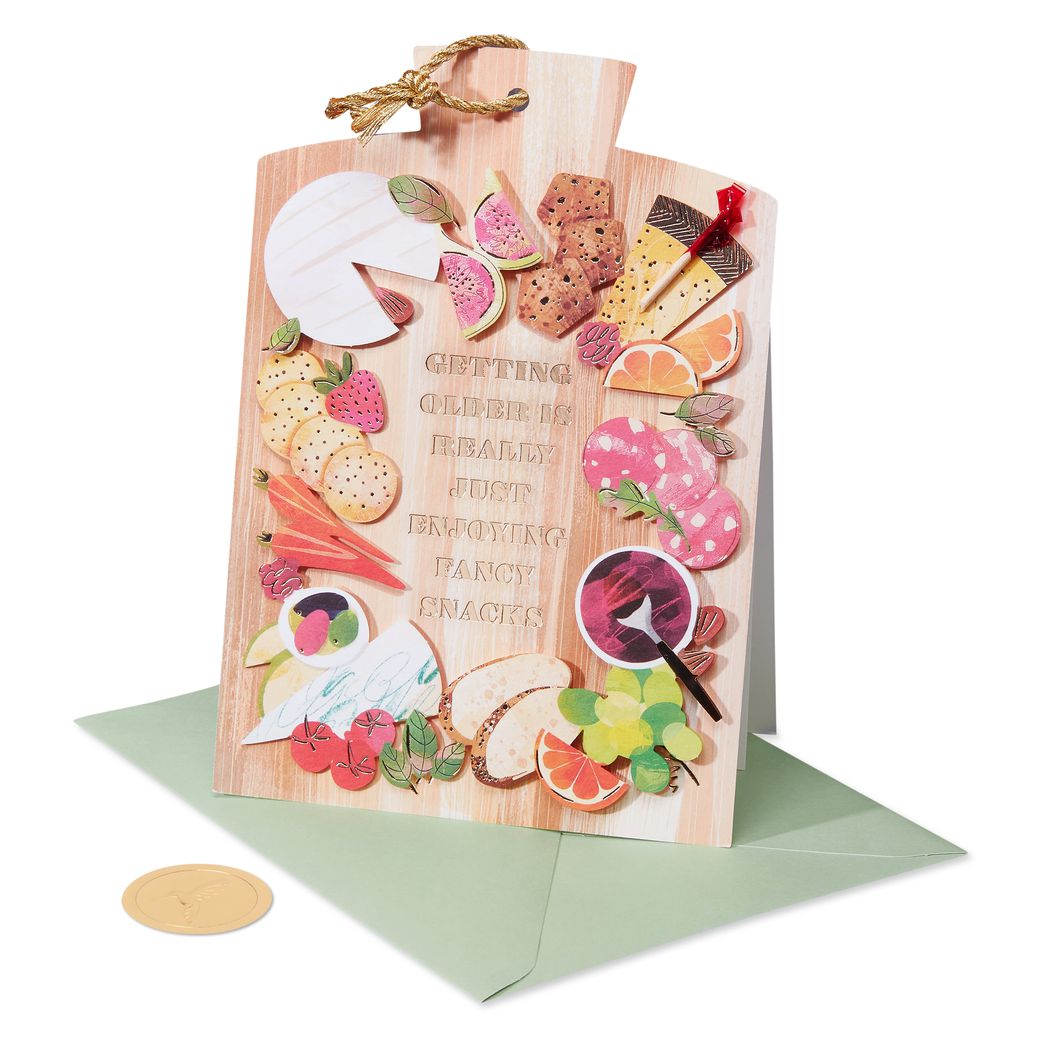 Fancy Snacks Birthday Greeting Card