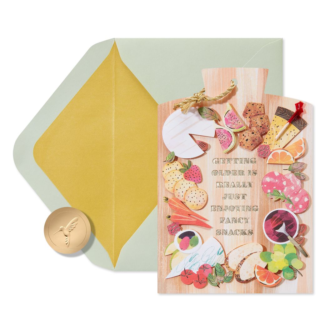 Fancy Snacks Birthday Greeting Card