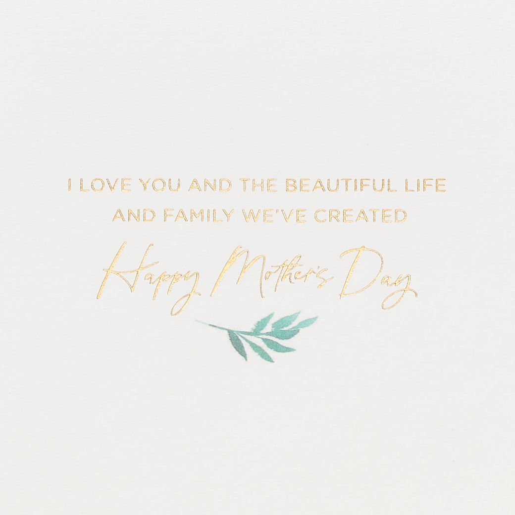 Beautiful Life and Family Mothers Day Greeting Card for Wife Image 3