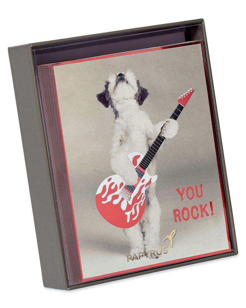 Dog with Guitar Blank Note Cards with Envelopes, 12-Count Image 4