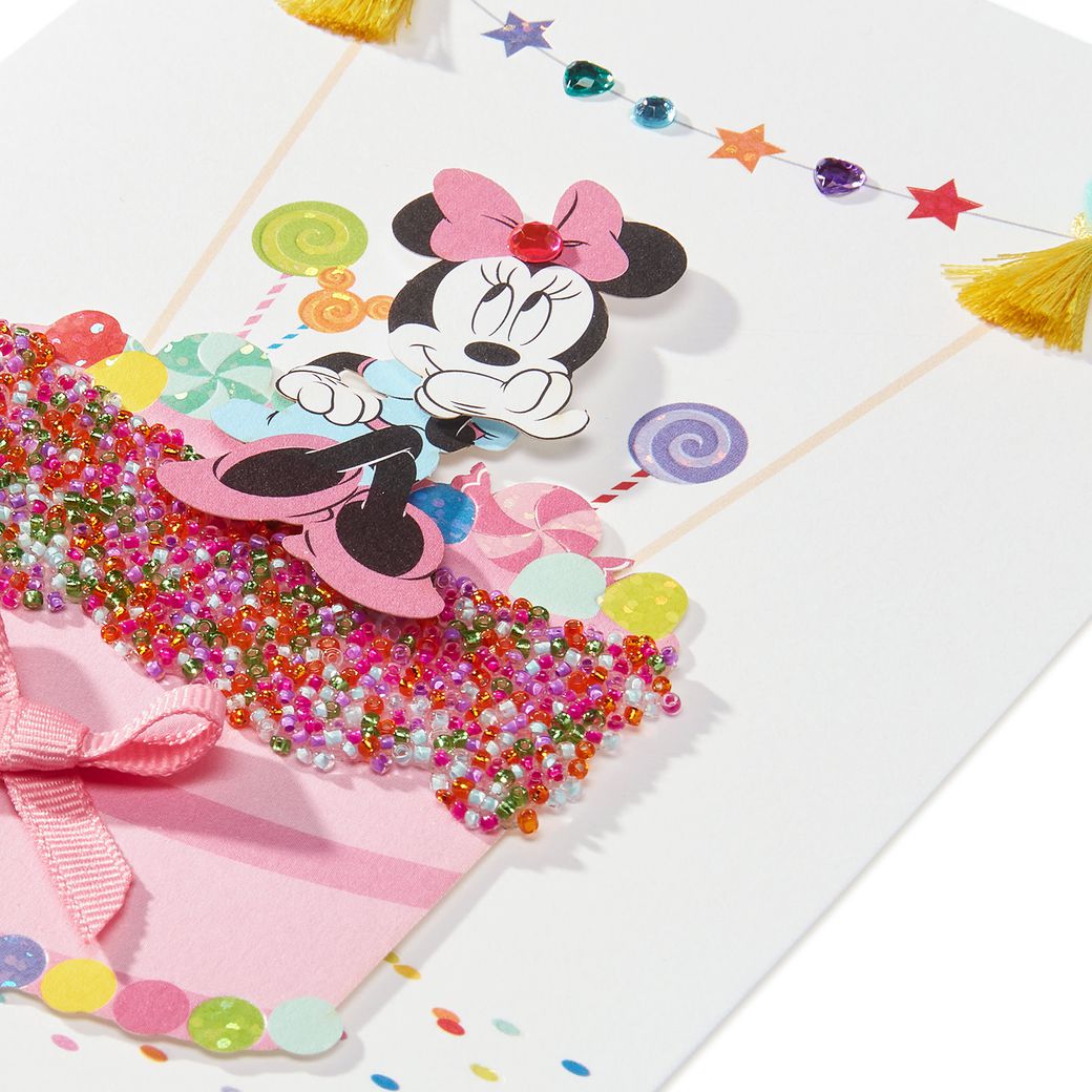 Happy Wishes Minnie Mouse Birthday Greeting Card