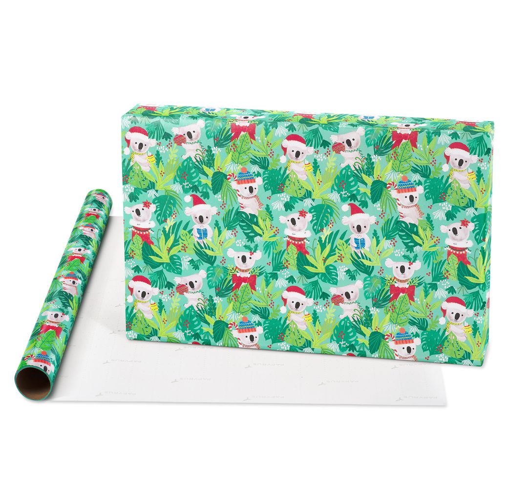 Pink Christmas Tree Forest Pattern Wrapping Paper by gsallicat