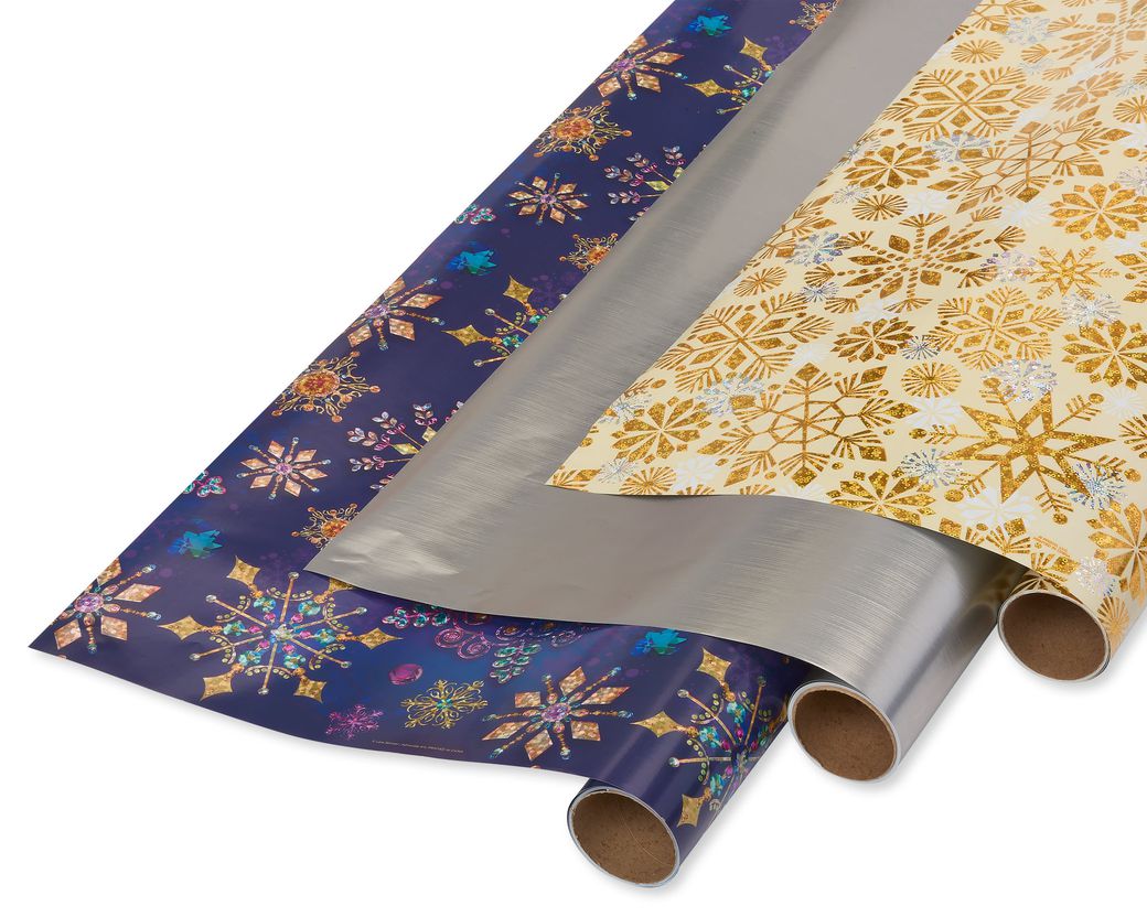 Metallic Trio Holiday Wrapping Paper, 3 Pack Image 1