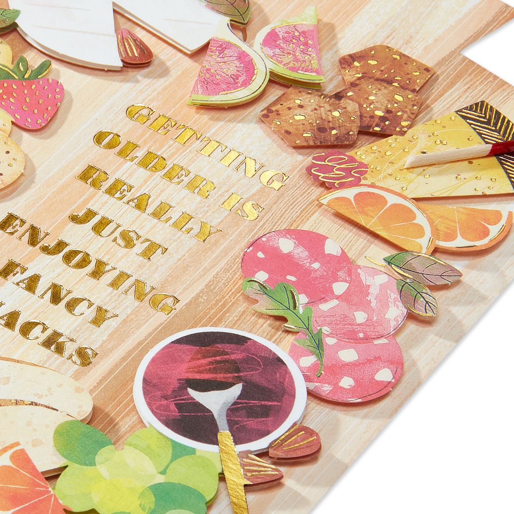 Fancy Snacks Birthday Greeting Card