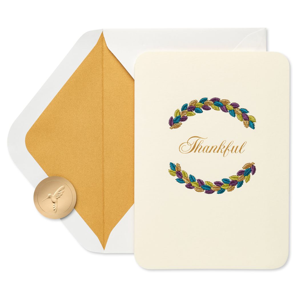 Thankful for You in My Life Thanksgiving Greeting Card Image 1