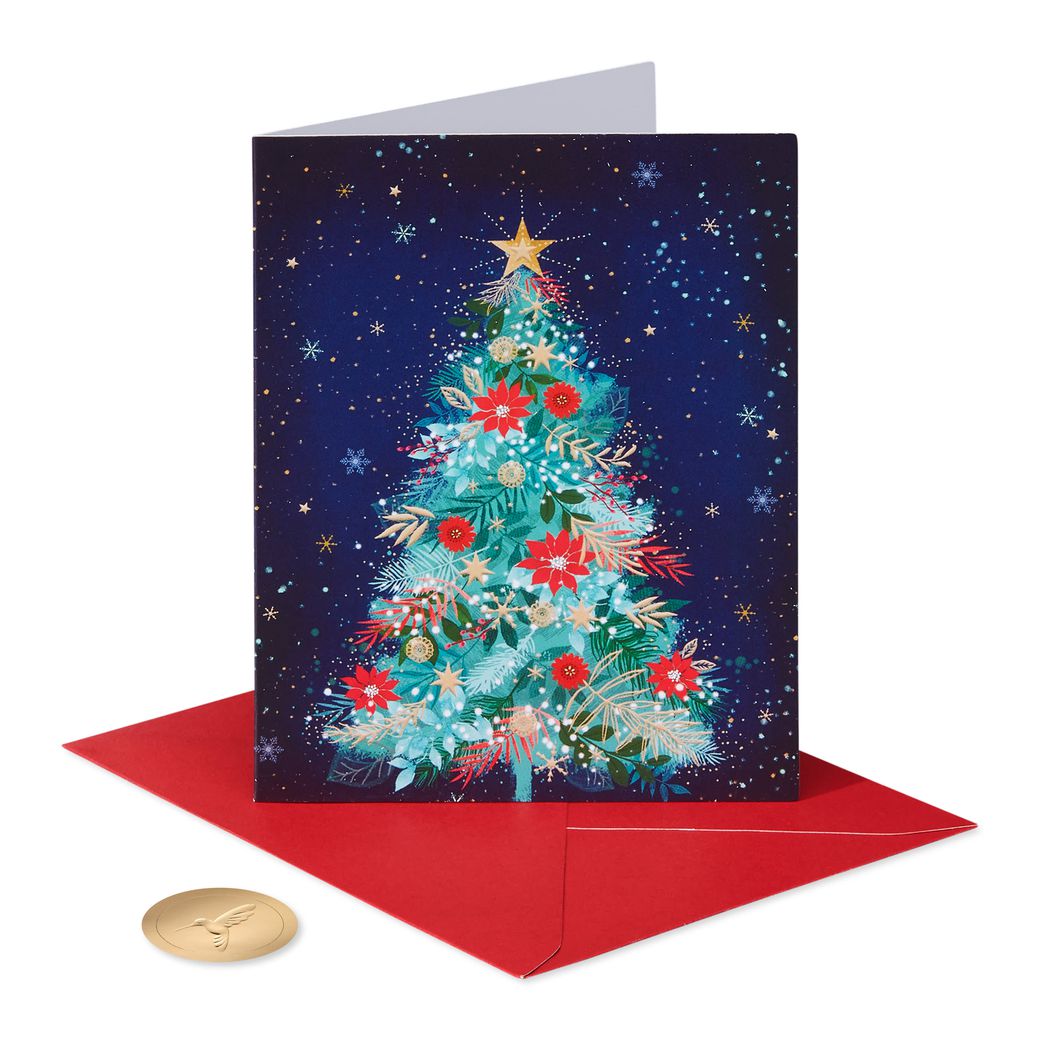 Merry and Bright Christmas Boxed Cards with Envelopes, 20-Count