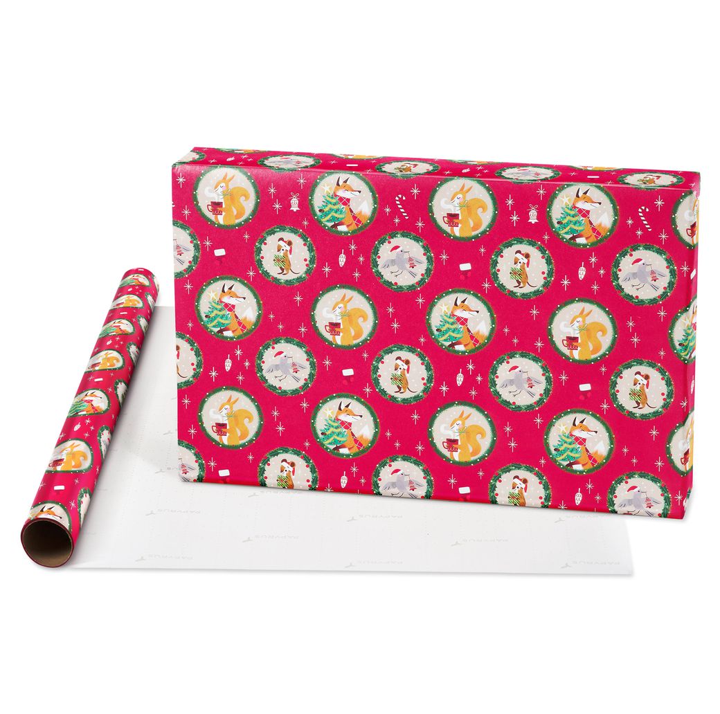 FALALALALA Pink Christmas Recycled Wrapping Paper – MASU