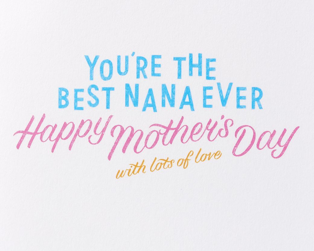 Best Nana Ever Mother's Day Greeting Card for Grandma Image 3