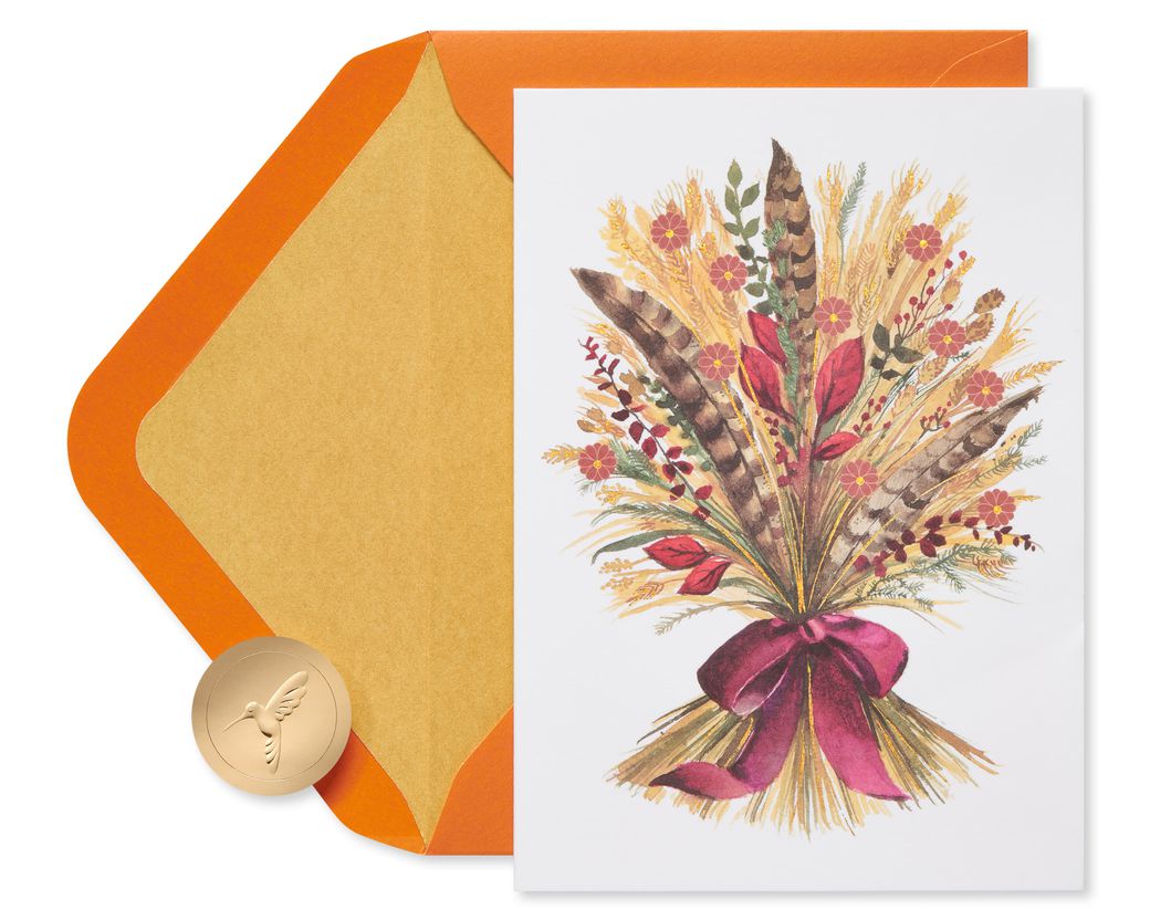 Wheat Bunch Thanksgiving Greeting Card Image 1