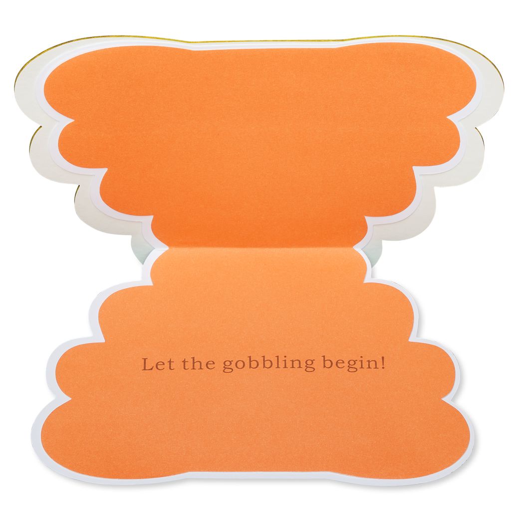 Let the Gobbling Begin Thanksgiving Greeting Card for Kids Image 2