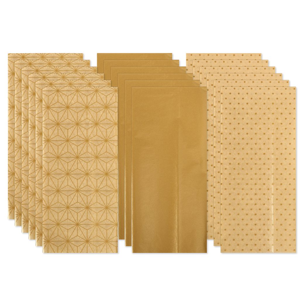 Winter Wonderland Gold Holiday Tissue Paper, 18 Sheets Image 2