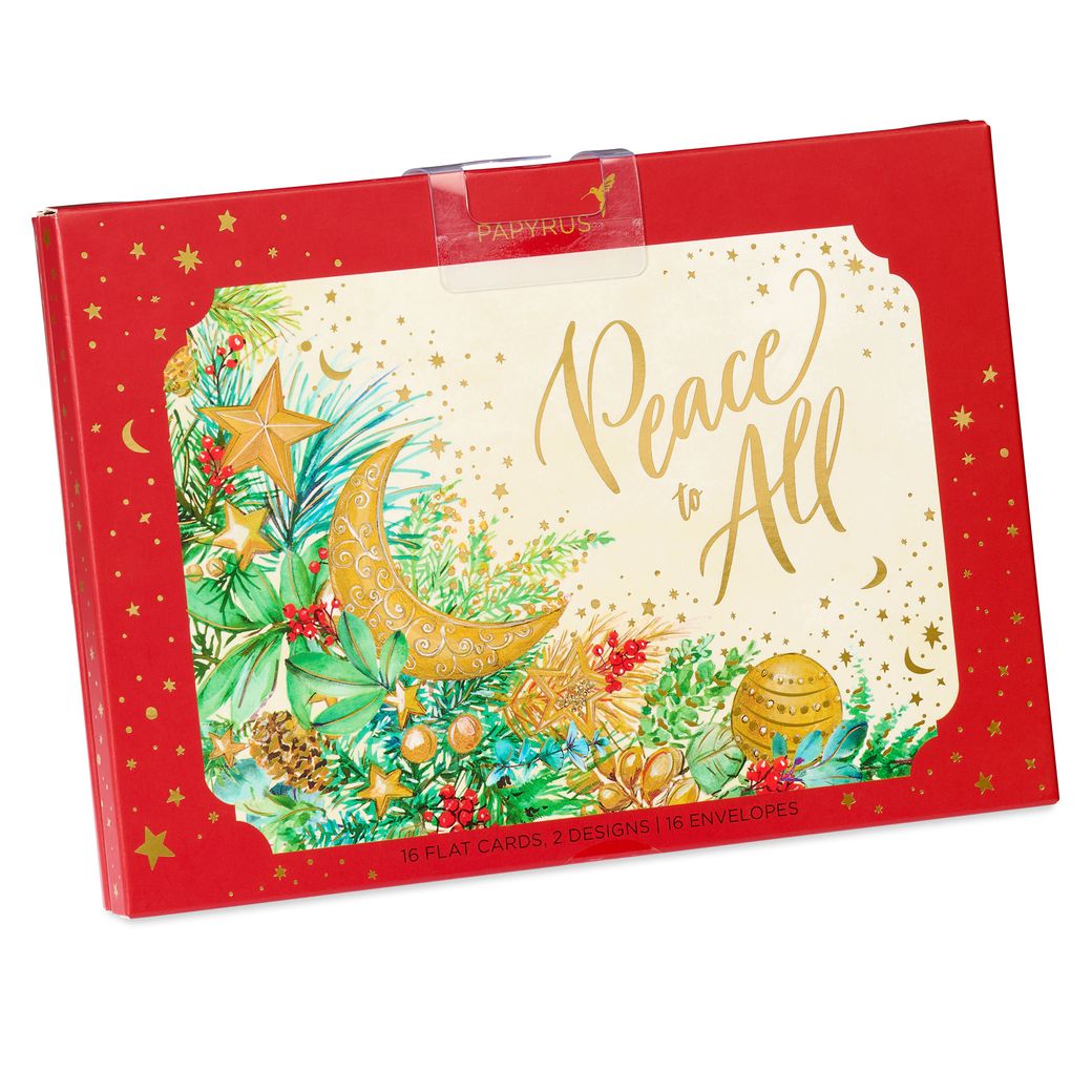 Peace to All Christmas Cards Boxed with Envelopes, 16-Count