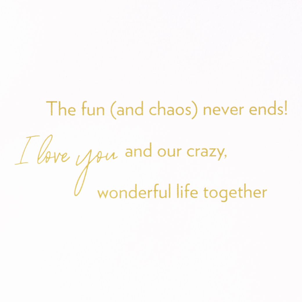 Our Crazy, Wonderful Life Together Funny Mother's Day Greeting Card for Wife Image 3