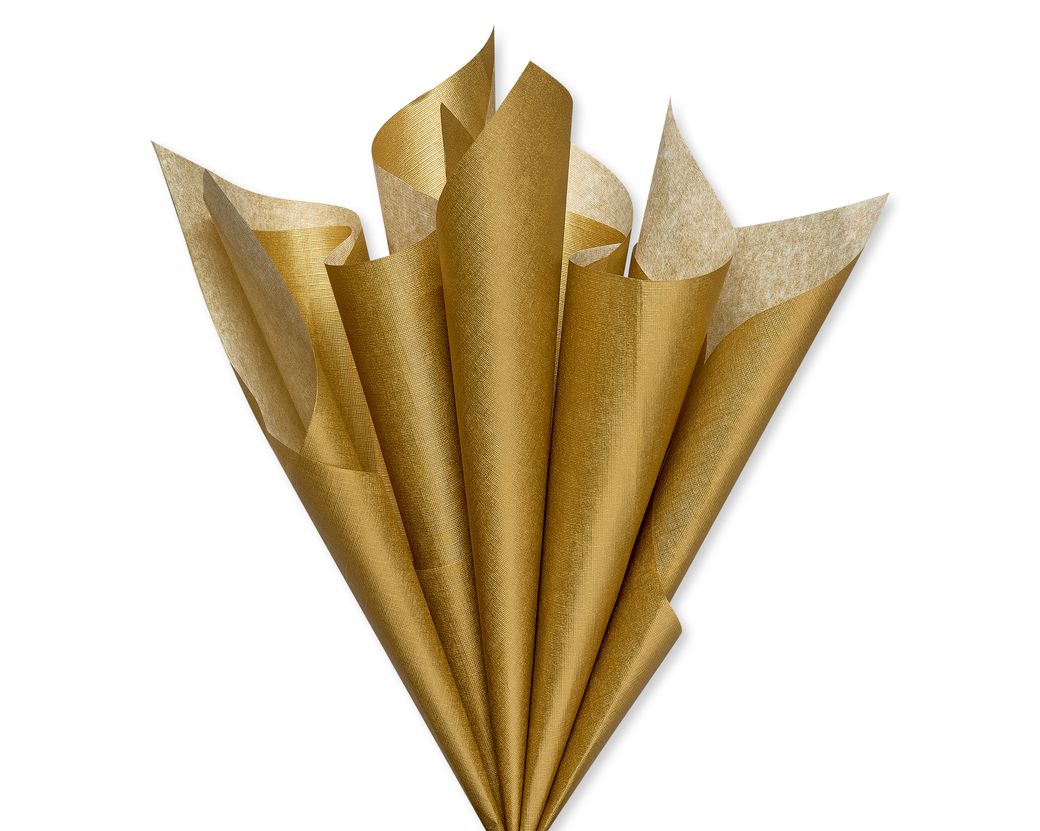 Gold Holiday Tissue Paper for Gifts, 4-Sheets Image 2