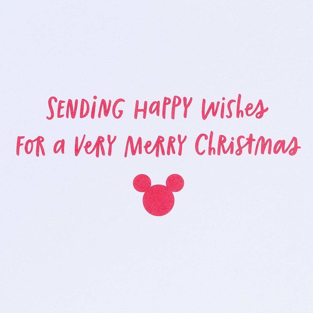 Very Merry Christmas Mickey and Minnie Disney Christmas Greeting Card