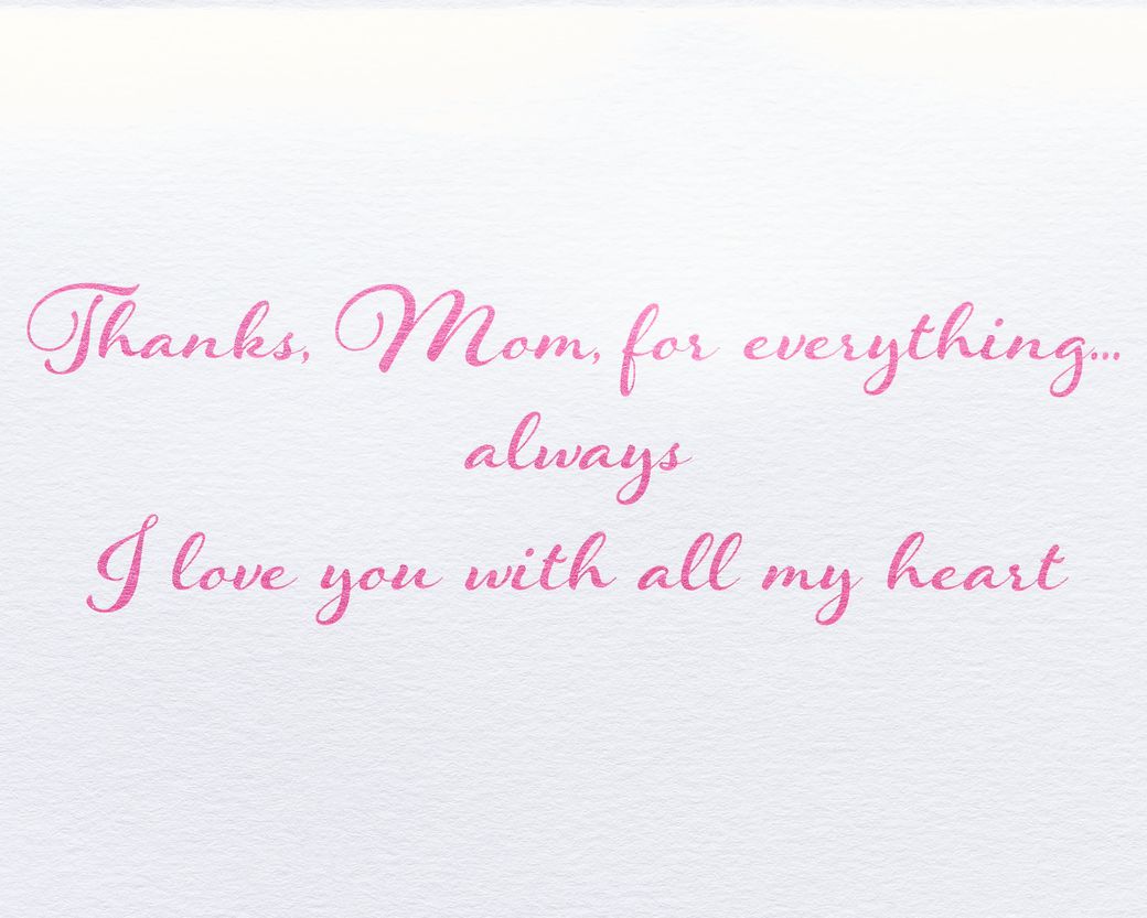 Thanks Mom Mother's Day Greeting Card Image 3