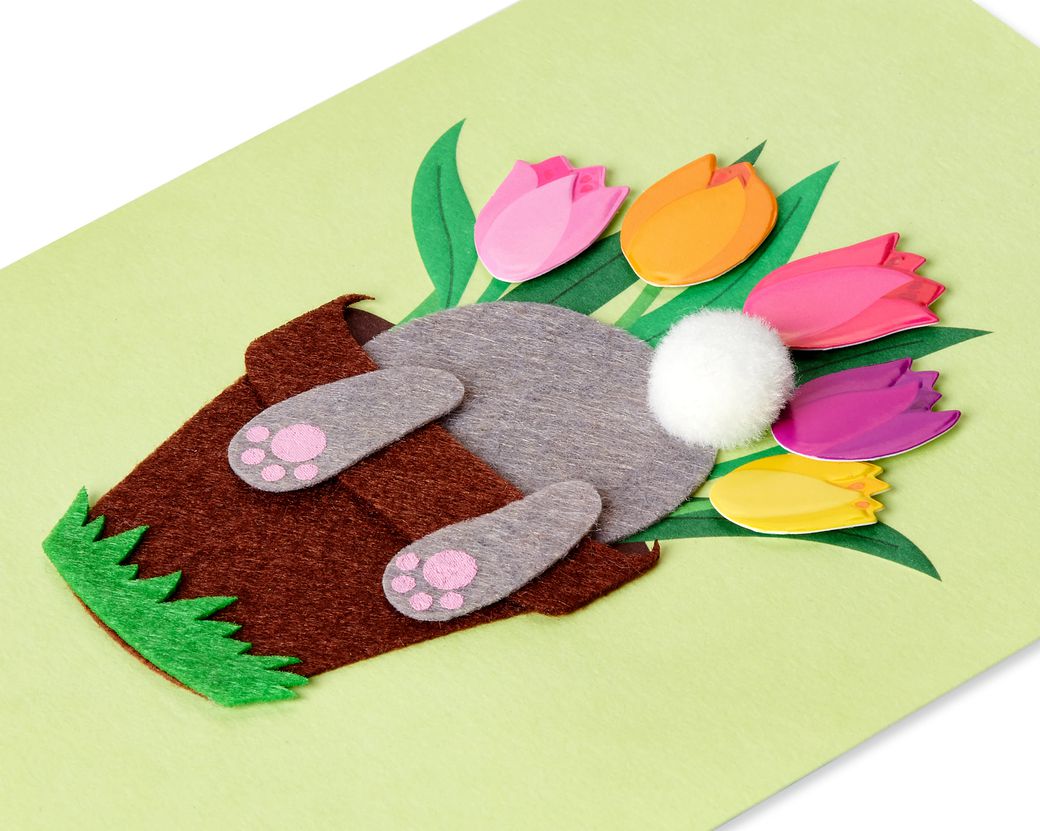 Bunny in Flower Pot Easter Greeting Card Image 5