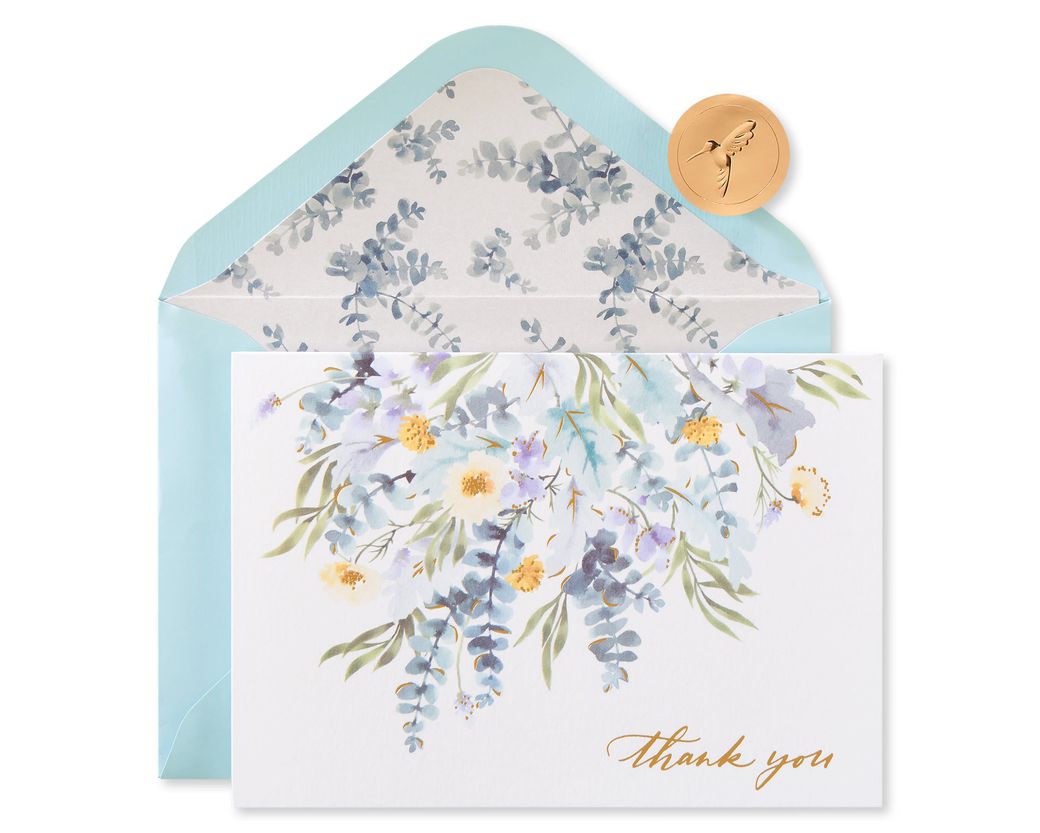 Leaves Sympathy Thank You Cards with Envelopes, 12-Count Image 1