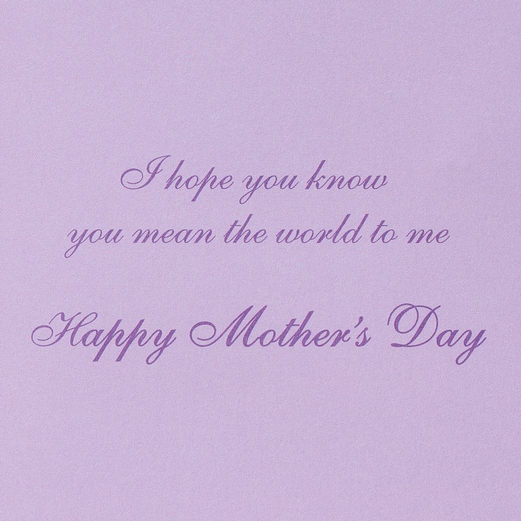Mean The World To Me Mothers Day Greeting Card Image 3