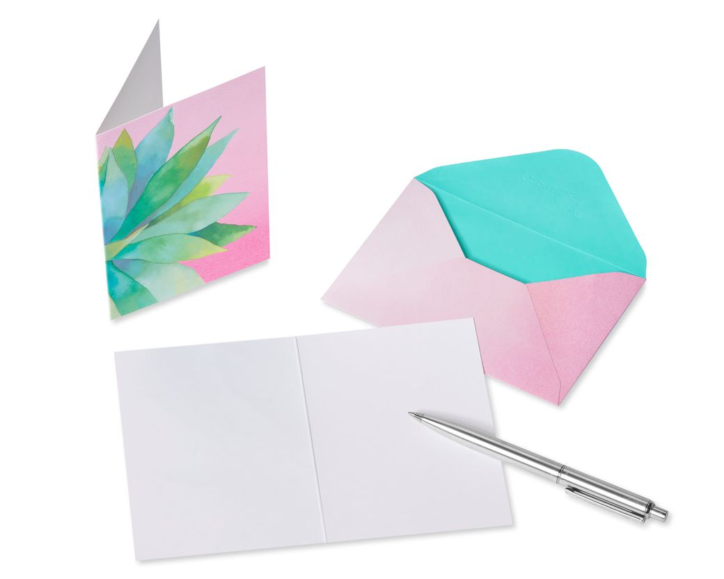 Bold Succulent Blank Note Cards with Envelopes, 14-Count Image 3