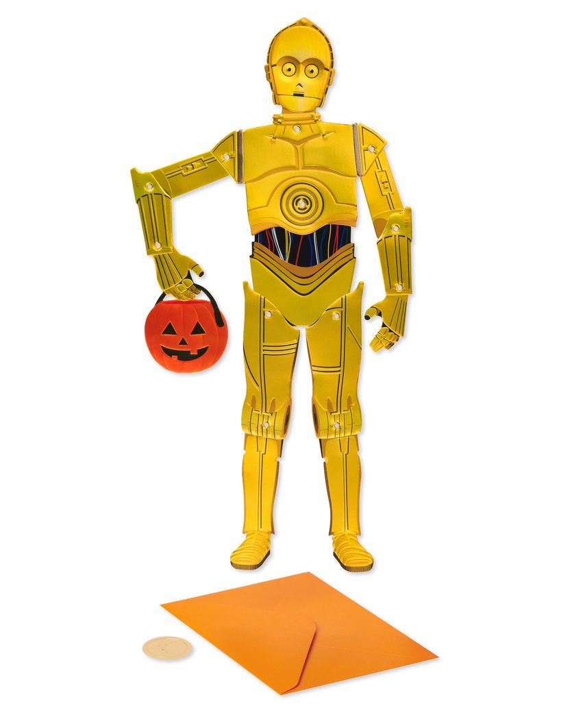 C3PO Papyrus Star Wars Halloween Greeting Card Image 1