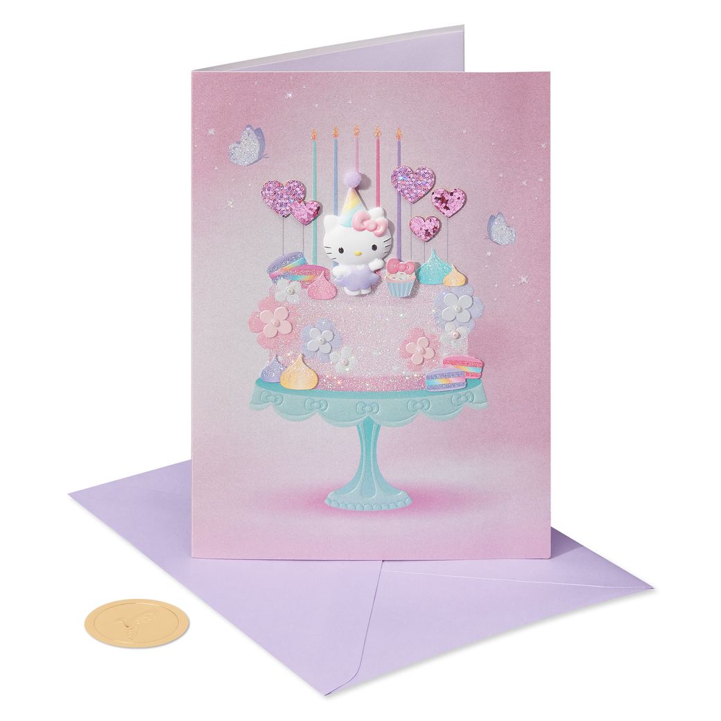 Sweet & Wonderful Hello Kitty Birthday Greeting Card