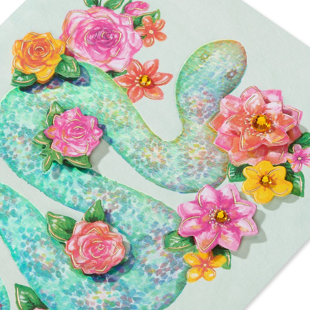 Snake and Flowers Blank Greeting Card Image 5