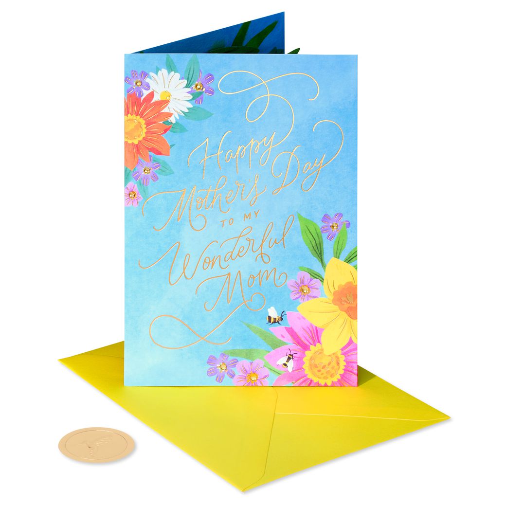 Hochwertige Papyrus Muttertagskarte Mit Glitzer & Stoffblumen – Premium-Grußkarte Für Mama