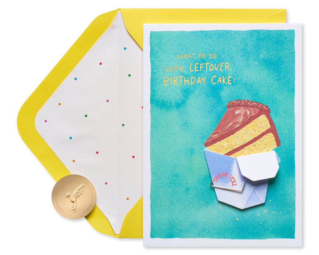 Leftover Cake Birthday Greeting Card