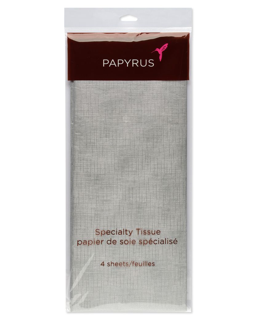 Silver Tissue Paper, 4-Sheets - Papyrus