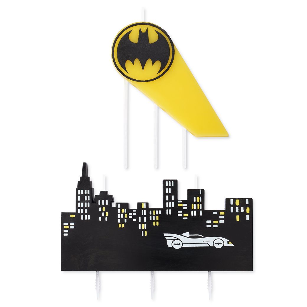 Batman Signal Cake Topper Birthday Candles, 2-Count Image 1
