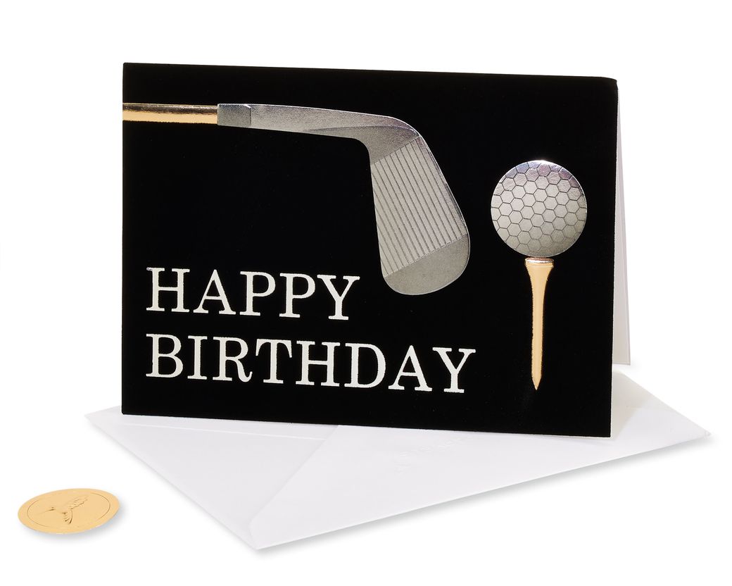 Golf Club And Ball Birthday Greeting CardImage 1
